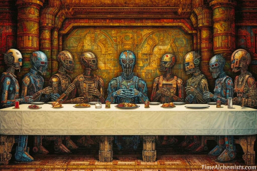 The Last AI Supper Artwork By TimeAlchemists.com