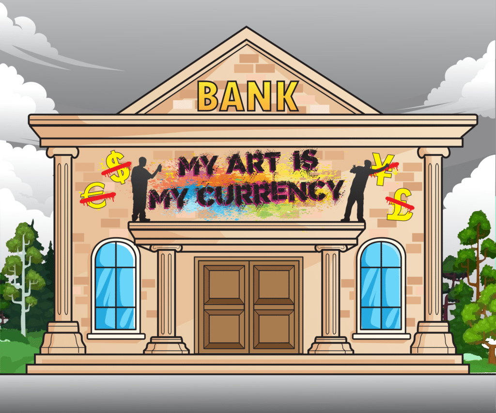 MY ART IS MY CURRENCY Artwork web By TimeAlchemists.eth